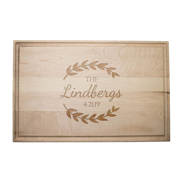 Designs Direct Creative Group Family Name Laurel Wreath Cutting Board